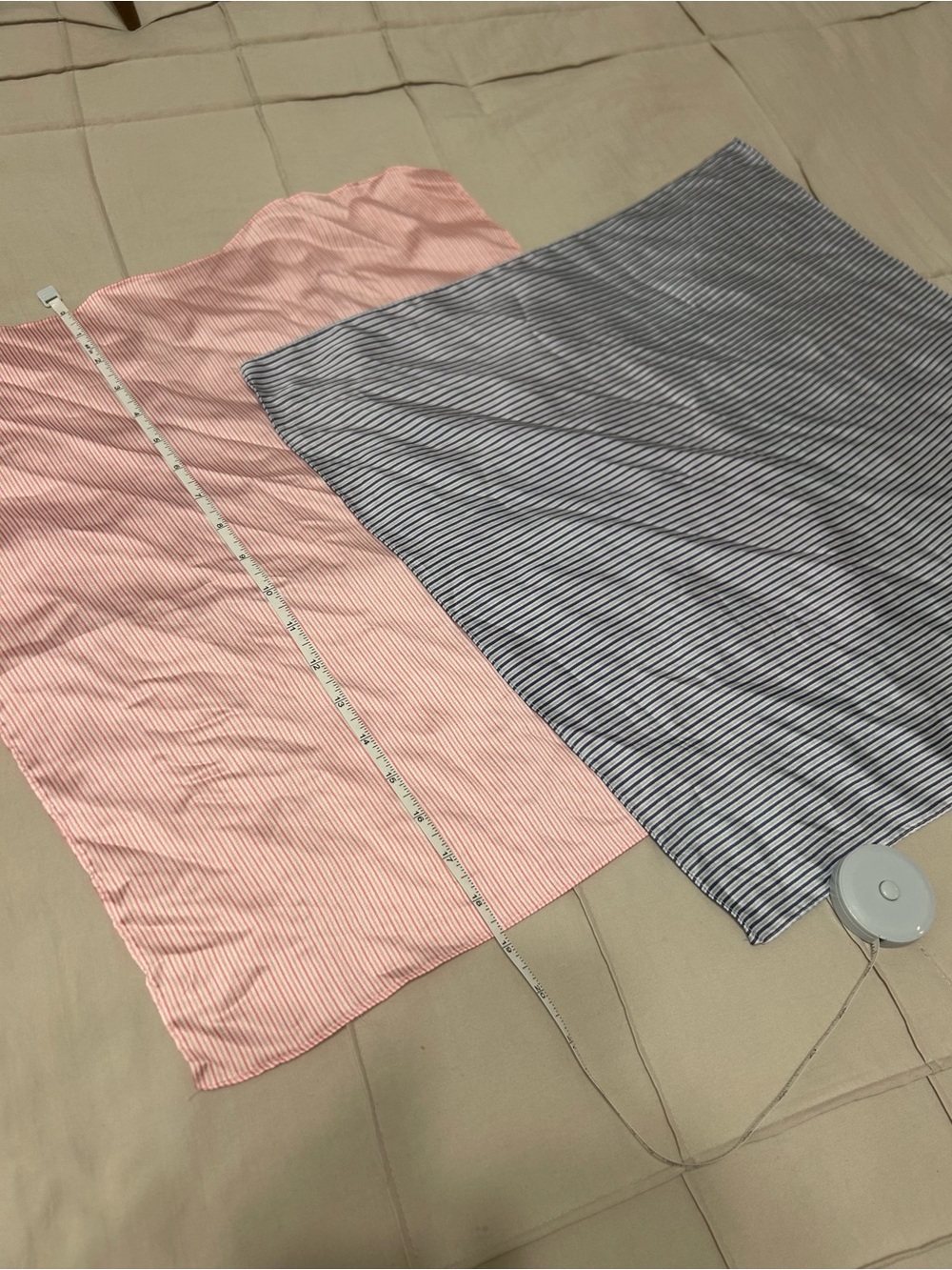 Pink and Blue Striped Satin Scarves/Bandanas/Necktie